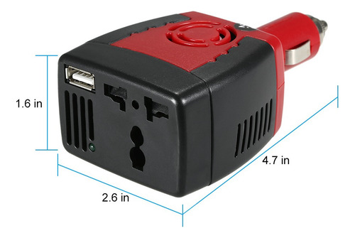 Inversor 150w Dc 12v A Ac 110v Convertidor De Voltaje Automá