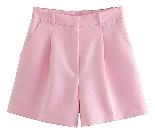 Traf-pantalones Cortos Con Bolsillos Laterales Para Mujer204