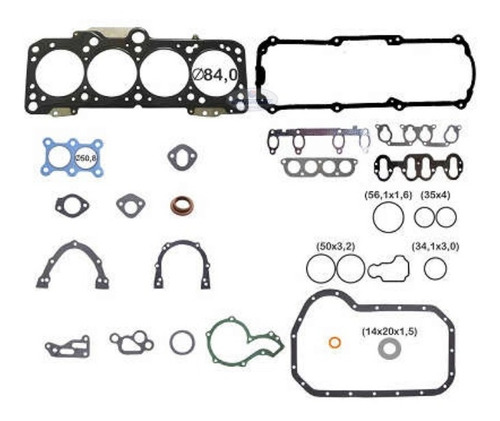 Jogo Junta Do Motor Fibra Golf 2.0 8v 115cv Gas 96/99 Ap 2.0