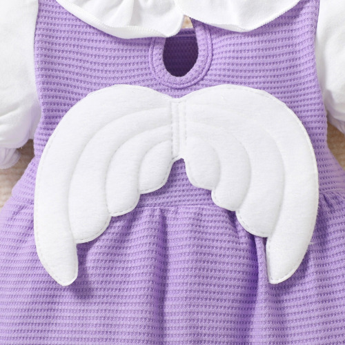 Mameluco De Verano Con Alas Mono De Algodón Para Bebé Niña Lila 9-12 M Lisa