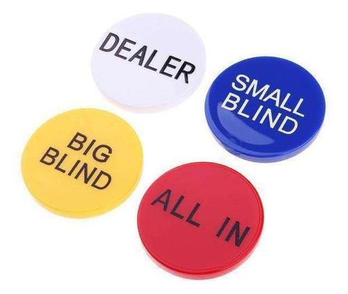 2xbig Little Blind All In Poker Chip Y Botón Dealer Para