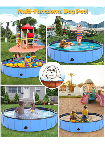 Piscina Para Perros Instraella Plegable De 220 X 40 Cm De Gr