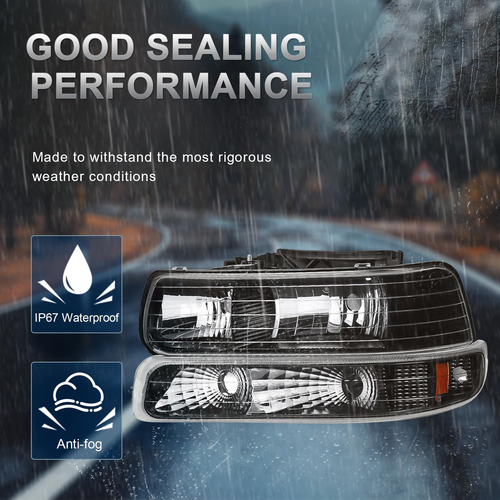 Conjunto De Faros Delanteros Kuiperauto Compatible Con Chevr