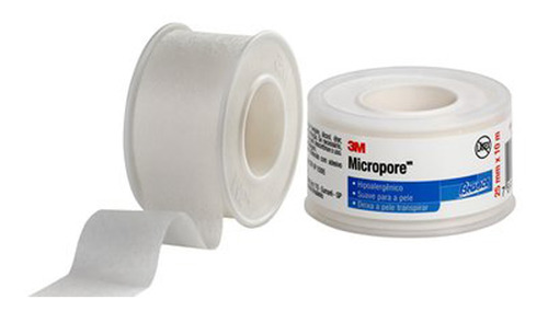 Fita Micropore 3m - Branco, Hipoalergênica, Peles Sensíveis
