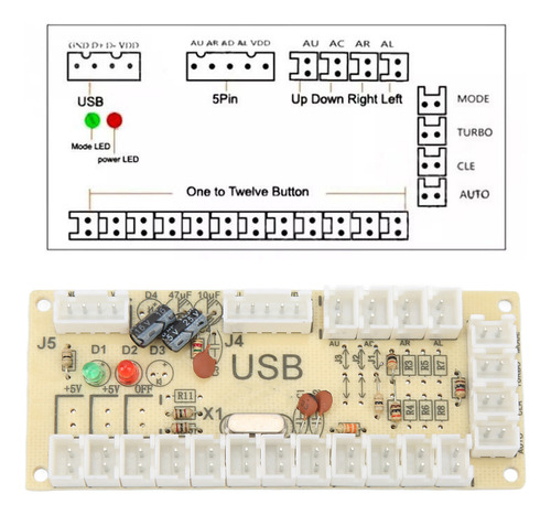 Arcade Joysticks Part Diy Usb Controller Computer Rocker