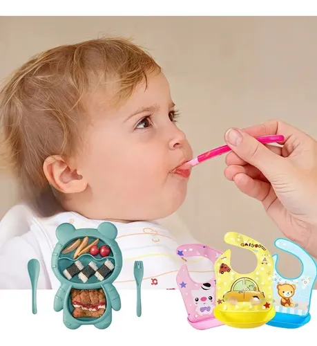 【UNOPENED】BABYL bundle set Zx Creative Children's Tableware Set + Bib | MercadoLibre