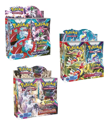 Booster Box 36 Pacotes Escarlate e Violeta COPAG Original Cartas