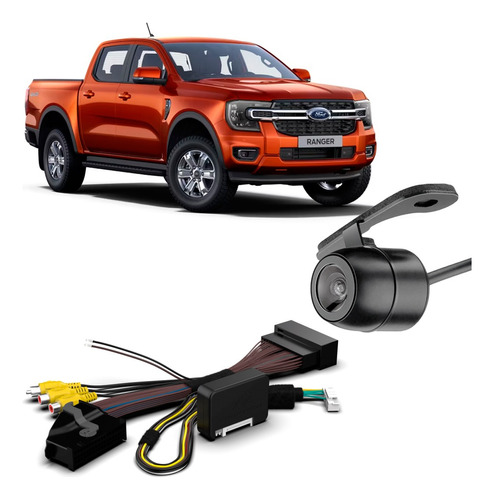 Câmera Frontal Dianteira Borboleta Ford Ranger Plug And Play