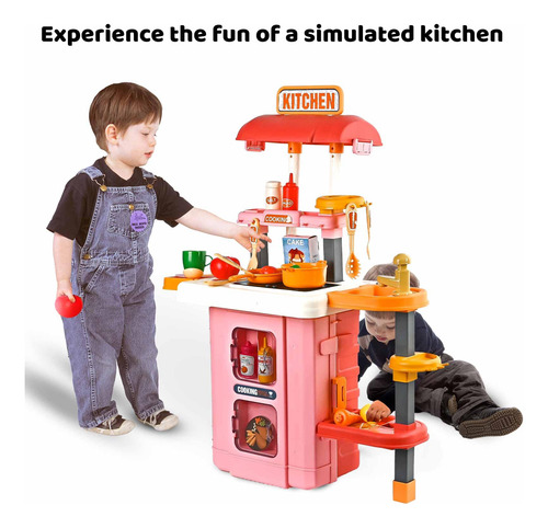 Set Cocina Infantil Con Fregadero, Luces Y Sonidos, Fácil Mo Color