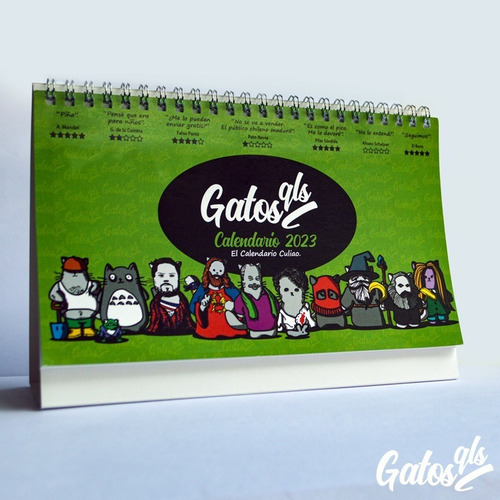 Imagen 2 de 5 de Calendario 2023 Gatos Qls + Separador De Pág. Pilar Sórdida