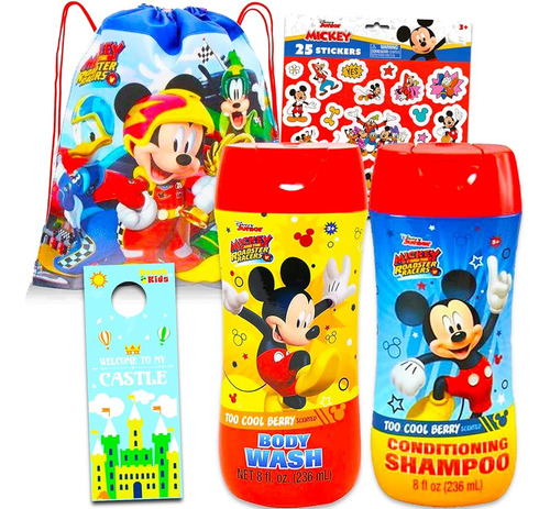 ~? Disney Mickey Mouse Ultimate Bathroom Set Para Niños, Niñ