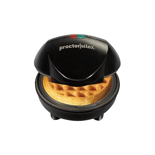 Proctor Silex Mini Waffle Maker Machine With 4 Round Non-st