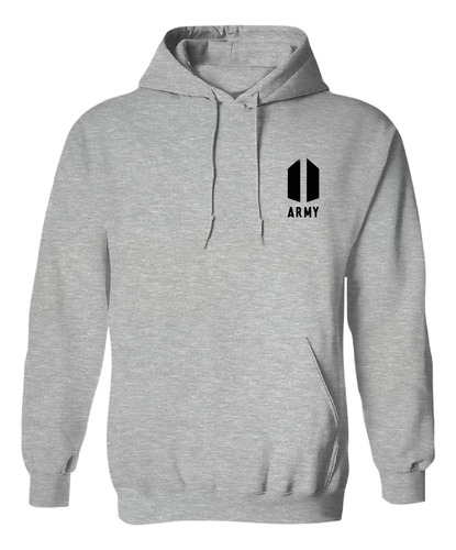 Sudadera Con Gorro Bordada Logo Bts Army Boy Band Fandom Pop
