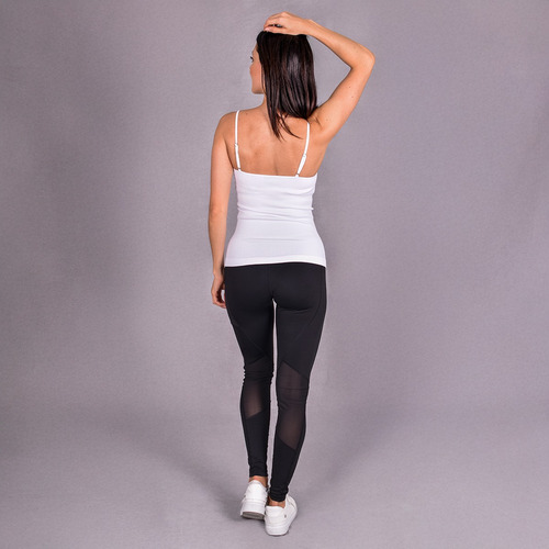 Blusa Tirantes Básica Tela Acanalada Cuello Redondo Mujer