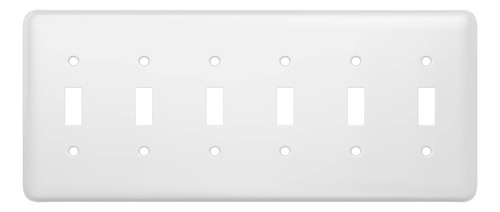 Placa De Pared Con 6 Palancas De Metal Liso Blanco