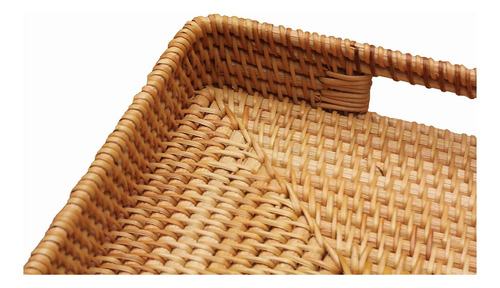 Bandeja Rectangular De Mimbre Para Servir Rushnkur | De 2 |