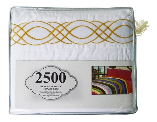 Imagen 3 de 8 de Sabanas King Size 2500 Hilos Bordada, Color A Elegir