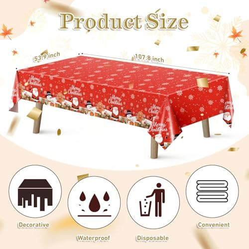Mantel De Plástico Para Mesas Rectangulares De 54 X 108 PuLG