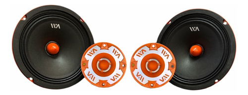 Cabo68 Pk Or Set De Medios Y Tweeter Waraudio