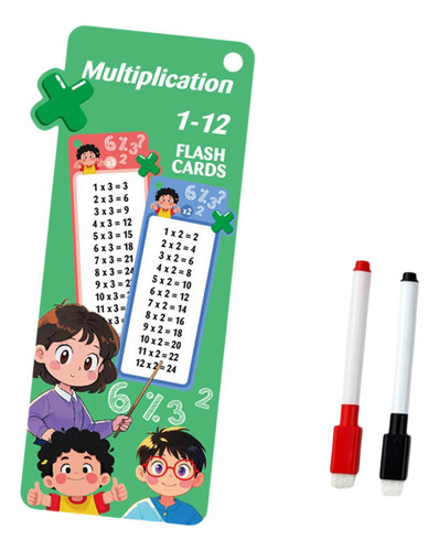 Tarjeta De Flash De Matemáticas Para Niños Multiplicación