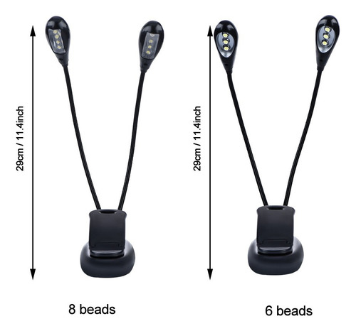 Luz De Lectura Para Atril Con Clip Y Brazos Ajustables
