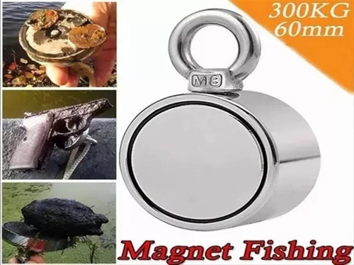 Ímã De Pesca J90 Com Força De Tração De 320 Kg