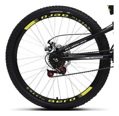 Bicicleta Colli 220 Aro Aéreo 26 Preto Fosco/amarelo Neon