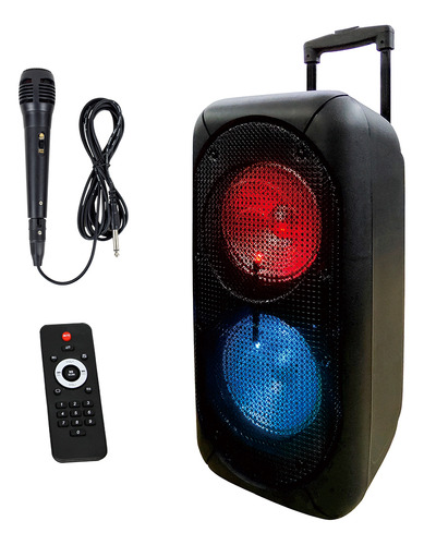 Parlante Bluetooth Karaoke Big Pro 800 Amazing Color Negro