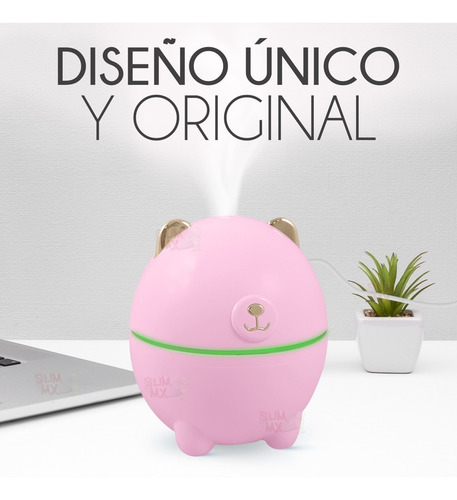 Humidificador Difusor Oso Polar Luz Led Aromaterapia 220ml