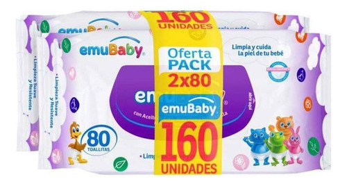 Emuwipes Emubaby Toallitas Húmedas Superior 160 Un