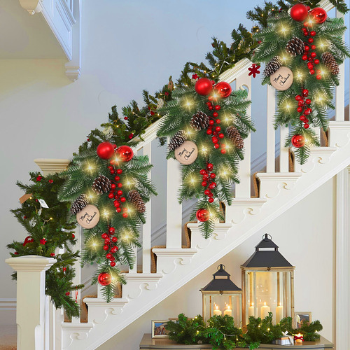 Christmas Swag Artificial Teardrop Fashion Swag Wreaths With