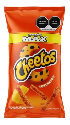 Cheetos Sabritas Torciditos Tamaño Max 90g 12pzas
