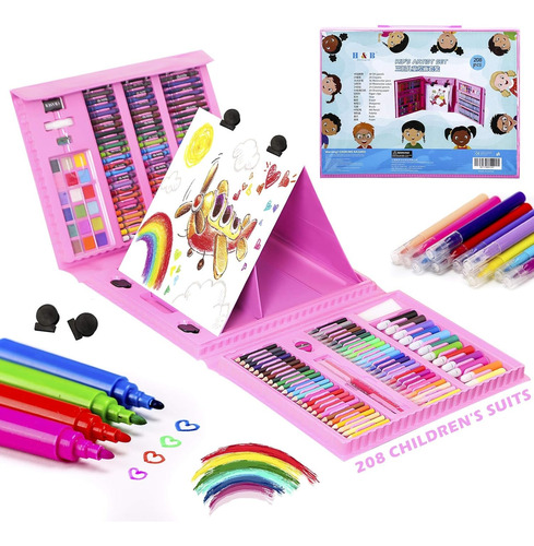 Kit Arte Infantil Marcadores Crayolas Acuarelas Colores 