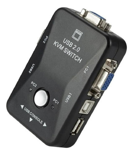 Chaveador Switch Kvm 2 Portas Vga + 2 Usb Monitor Mouse Cpu