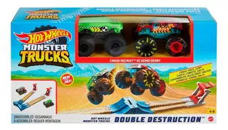 Monster Truck Doble Destrucción Pista Hot Wheels