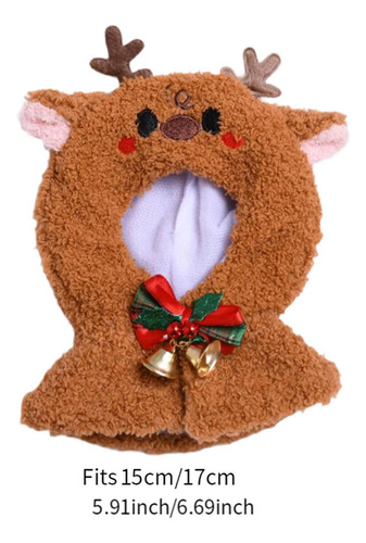 Ropa De Muñeca De Peluche De 15 A 17 Cm, Chal De Reno