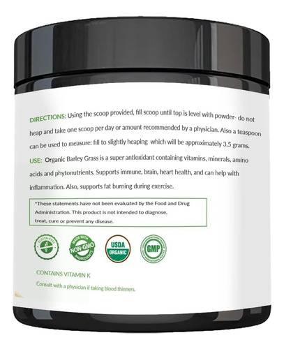 Organic Barley Grass 200g, Nautical Elements Ss