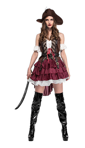Disfraz De Halloween Mujer Pirata Somalí Pirata Juego Unifor