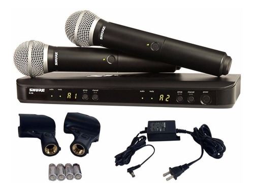 Shure Blx288/pg58-j11 Sistema Inalámbrico Con 2 Micrófonos Color Negro