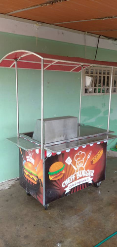 Carrito De Perro Caliente Y Hamburguesas 