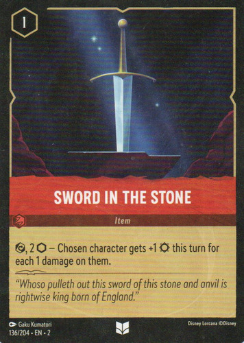 Sword In The Stone Carta Lorcana Uncommon