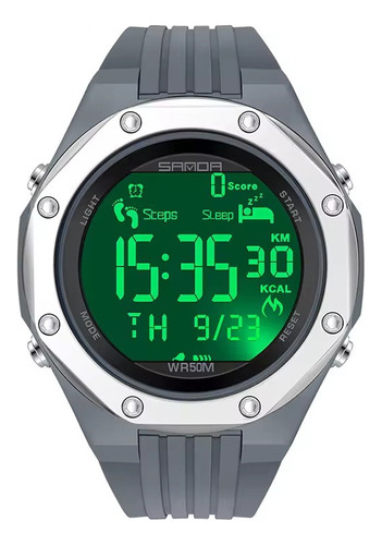 Reloj Deportivo Sanda 6117 Multifuncional Correa De Silicona