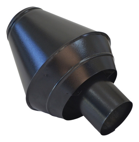 Chaminé Canhão Sputnik Preto Para Cano 120mm