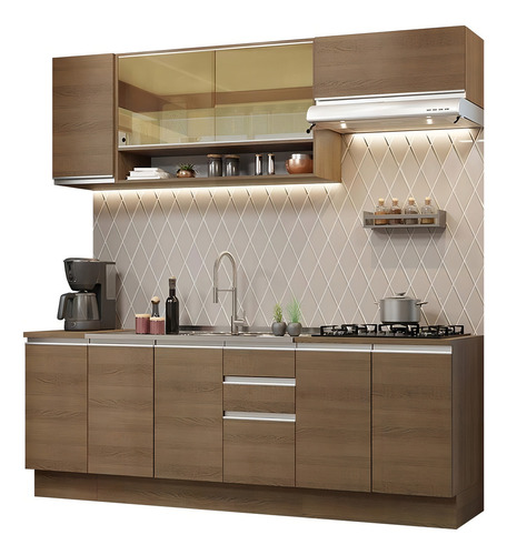 Cocina Completa Glamy Madesa Armá Balcón S Tamp Color Rústico