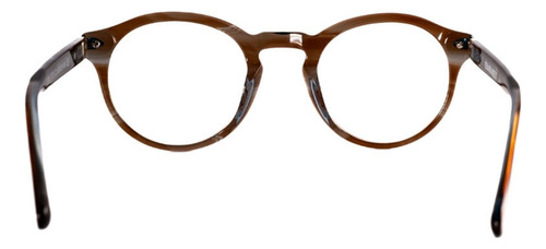 Lente Óptico Emmet Redondo Unisex Dorado Antifatiga Acetato Dorado