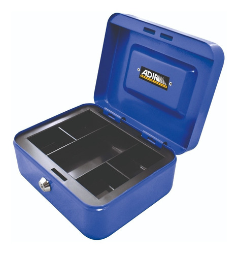 Caja Para Dinero Metálica 8 Pulgadas Adir 322 Color Azul