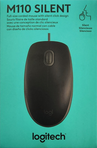 Mouse Logitech M110 Silent Negro Optico Usb 1000 Dpi