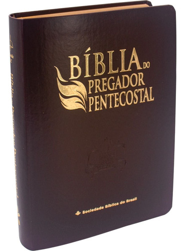 Bíblia Do Pregador Pentecostal Média | Ara Com Índice | Capa Luxo Vinho