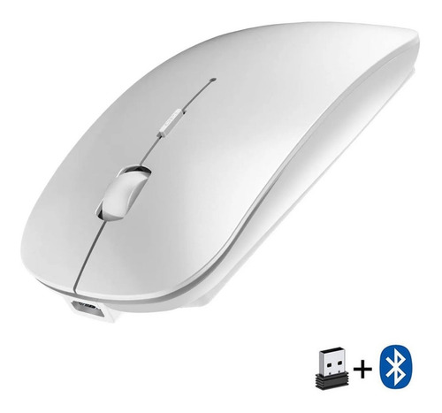 Mouse Bluetooth 5.1 + Inalambrico 2.4ghz Recargable / Boleta