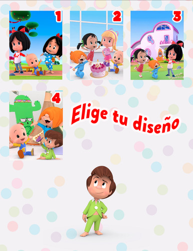 Recuerdo Morralito Cleo Y Ququin Personalizado 20 Pzs